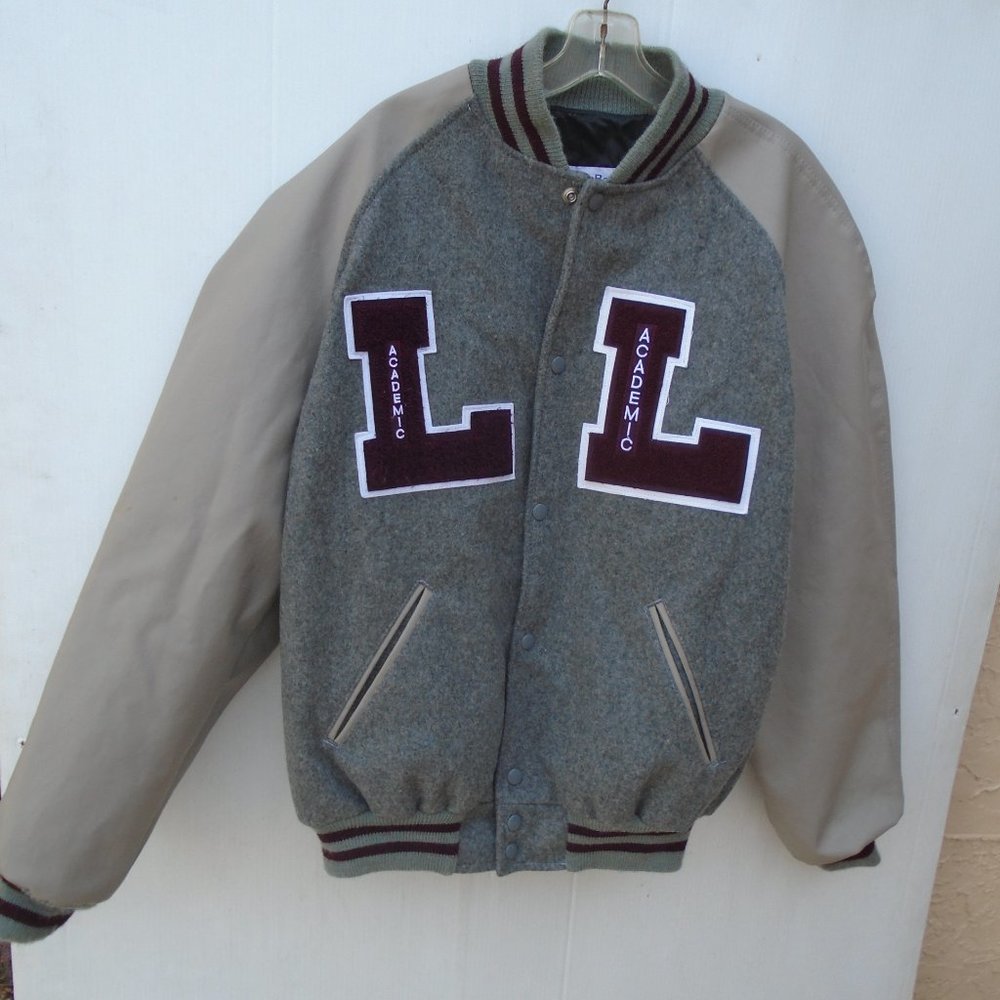 CranBarry Custom Team Outerwear Varsity Jacket Men's Size XL Grey